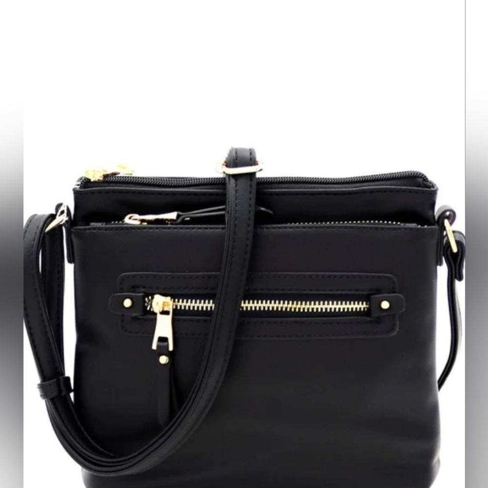 Black leather bag